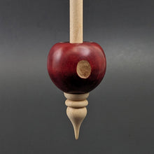 Load image into Gallery viewer, Bead spindle in hand dyed maple and curly maple