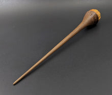 Load image into Gallery viewer, Pumpkin wee folk spindle in osage orange and walnut
