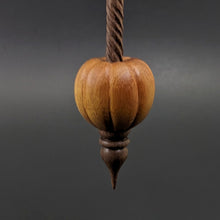 Load image into Gallery viewer, Pumpkin bead spindle in osage orange and walnut
