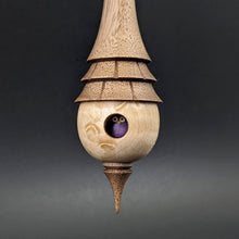 Load image into Gallery viewer, Birdhouse spindle in birdseye maple and walnut