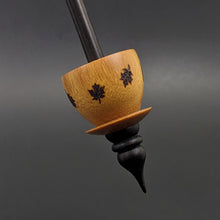 Load image into Gallery viewer, Teacup spindle in osage orange and ebonized walnut
