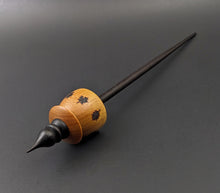 Load image into Gallery viewer, Teacup spindle in osage orange and ebonized walnut