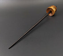 Load image into Gallery viewer, Teacup spindle in osage orange and ebonized walnut