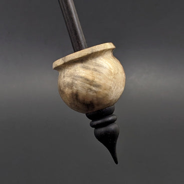 Cauldron spindle in buckeye and ebonized walnut