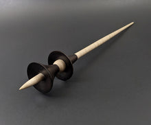 Load image into Gallery viewer, Witch spindle in ebonized walnut and curly maple