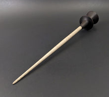 Load image into Gallery viewer, Witch spindle in ebonized walnut and curly maple