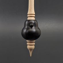 Load image into Gallery viewer, Bird bead spindle in African blackwood and curly maple