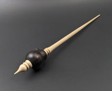 Load image into Gallery viewer, Bird bead spindle in African blackwood and curly maple