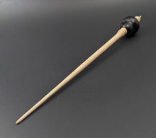 Load image into Gallery viewer, Bird bead spindle in African blackwood and curly maple