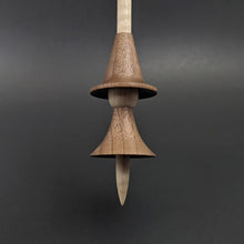 Load image into Gallery viewer, Witch spindle in walnut and curly maple
