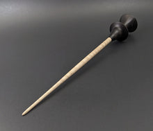 Load image into Gallery viewer, Witch spindle in ebonized walnut and curly maple