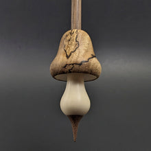 Load image into Gallery viewer, Mushroom support spindle in spalted maple, holly, and walnut