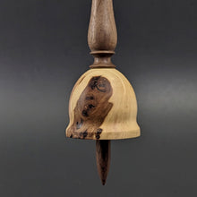 Load image into Gallery viewer, Bell support spindle in elm burl and walnut