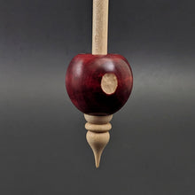 Load image into Gallery viewer, Bead spindle in hand dyed maple and curly maple