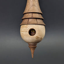 Load image into Gallery viewer, Birdhouse spindle in birdseye maple and walnut