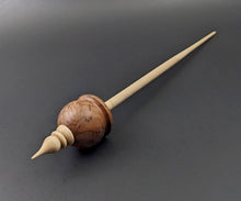 Load image into Gallery viewer, Cauldron spindle in redwood lace burl and curly maple