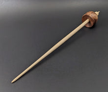 Load image into Gallery viewer, Cauldron spindle in redwood lace burl and curly maple
