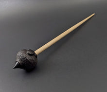 Load image into Gallery viewer, Sheep support spindle in African blackwood and curly maple