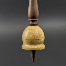 Load image into Gallery viewer, Bell support spindle in yellowheart and walnut