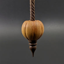 Load image into Gallery viewer, Pumpkin bead spindle in osage orange and walnut