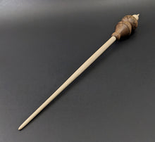 Load image into Gallery viewer, Santa's little helper spindle in walnut and curly maple