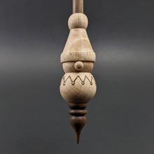 Load image into Gallery viewer, Santa's little helper spindle in maple and walnut