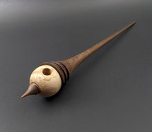 Load image into Gallery viewer, Birdhouse spindle in Karelian birch and walnut