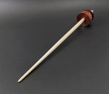 Load image into Gallery viewer, Teacup spindle in redheart and curly maple