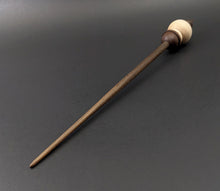 Load image into Gallery viewer, Snowman support spindle in curly maple and walnut