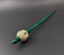 Load image into Gallery viewer, Bead spindle in holly and hand dyed curly maple