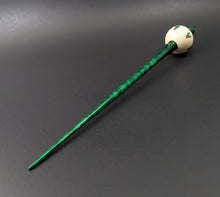Load image into Gallery viewer, Bead spindle in holly and hand dyed curly maple