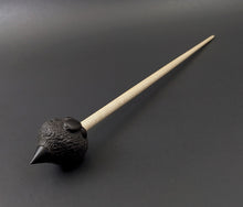 Load image into Gallery viewer, Sheep support spindle in African blackwood and curly maple
