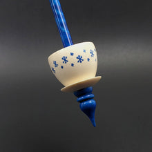 Load image into Gallery viewer, Teacup spindle in holly and hand dyed curly maple