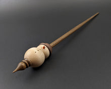 Load image into Gallery viewer, Snowman support spindle in birdseye maple and walnut