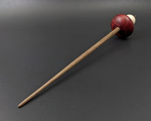 Load image into Gallery viewer, Mushroom support spindle in hand dyed maple burl, holly, and walnut