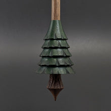 Load image into Gallery viewer, Pine tree spindle in hand dyed walnut and walnut