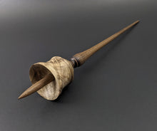 Load image into Gallery viewer, Bell support spindle in spalted hackberry and walnut