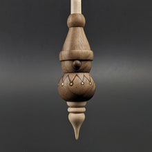 Load image into Gallery viewer, Santa&#39;s little helper spindle in walnut and curly maple