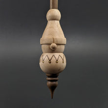 Load image into Gallery viewer, Santa&#39;s little helper spindle in maple and walnut