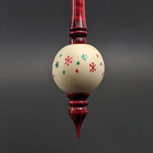 Load image into Gallery viewer, Bead spindle in holly and hand dyed curly maple