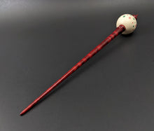 Load image into Gallery viewer, Bead spindle in holly and hand dyed curly maple
