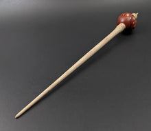 Load image into Gallery viewer, Bead spindle in redheart and curly maple