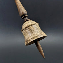 Load image into Gallery viewer, Bell support spindle in spalted hackberry and walnut
