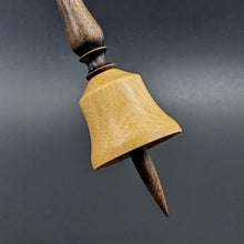 Load image into Gallery viewer, Bell support spindle in yellowheart and walnut