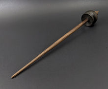 Load image into Gallery viewer, Cauldron spindle in bog oak and walnut (<font color="red"<b>RESERVED</b></font> for Alyssa)
