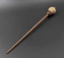 Load image into Gallery viewer, Snowman support spindle in curly maple and walnut