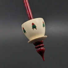 Load image into Gallery viewer, Teacup spindle in holly and hand dyed curly maple