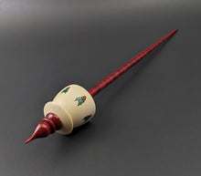 Load image into Gallery viewer, Teacup spindle in holly and hand dyed curly maple