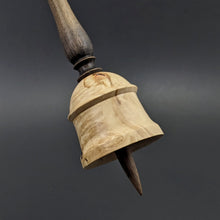 Load image into Gallery viewer, Bell support spindle in box elder burl and walnut