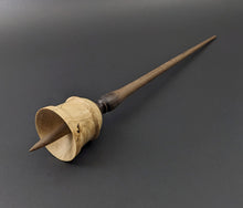 Load image into Gallery viewer, Bell support spindle in box elder burl and walnut